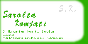 sarolta komjati business card